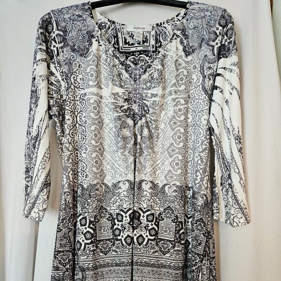 Style & Co 3/4 sleeve top XL Polyester 100% - Picture 1 of 8